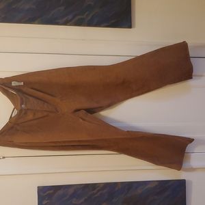 Extra high-waisted, button-fly, corduroy pants